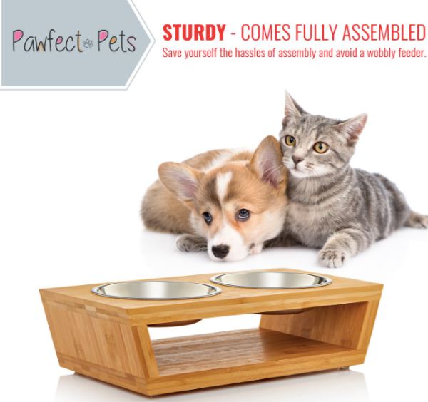 pawfect pets elevated cat bowl